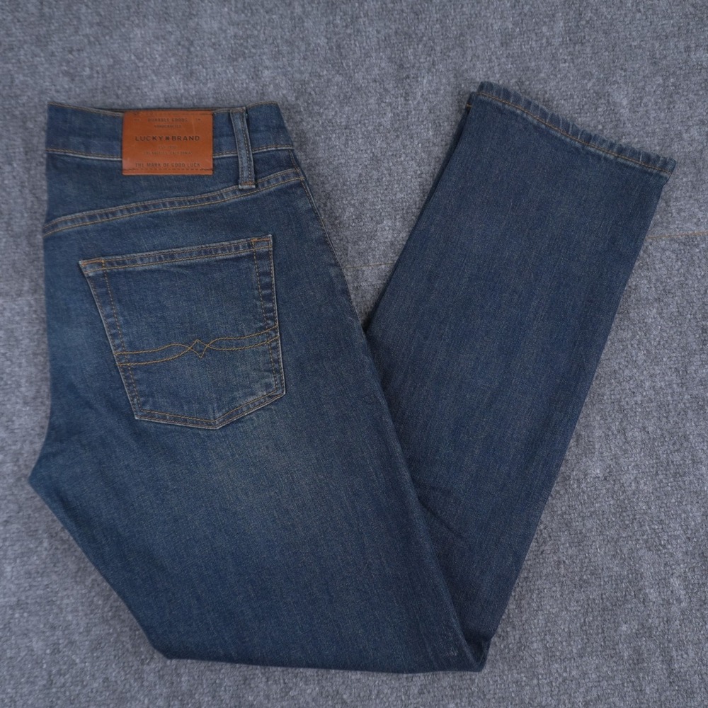 Lucky Brand 221 Straight Jeans Mens 30x30 Blue Medium Wash Denim Pants